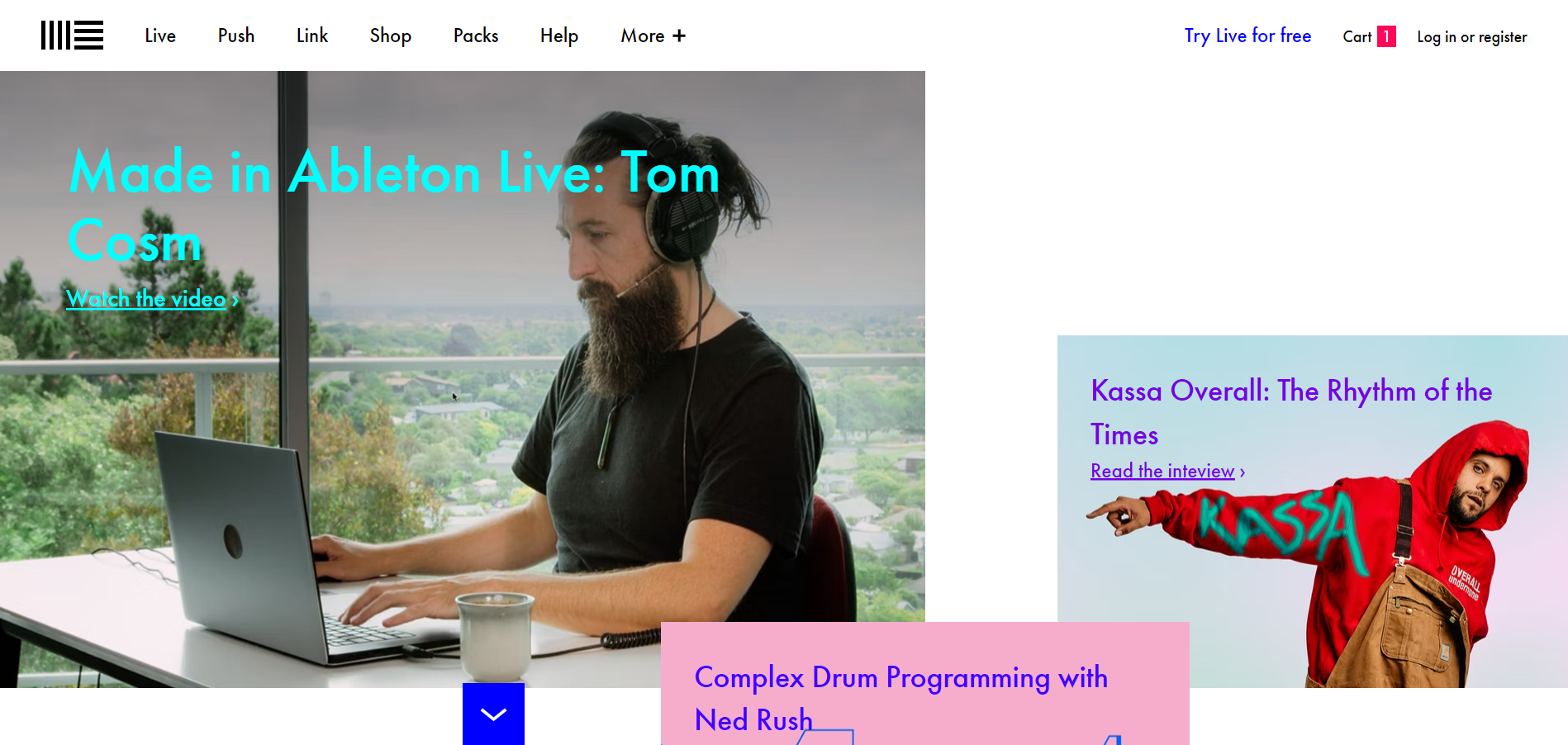 Ableton Live Main Page