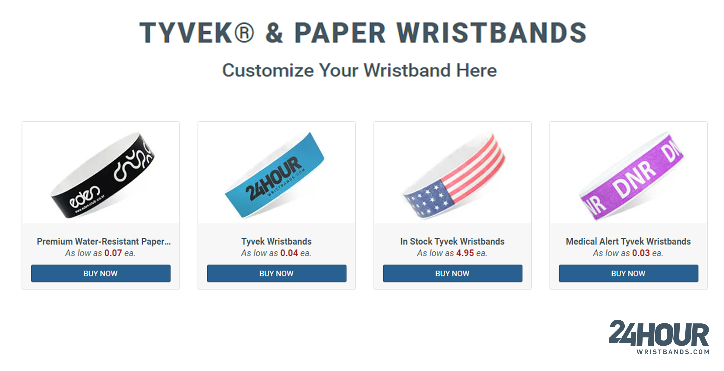 Tyvek and Paper Wristbands