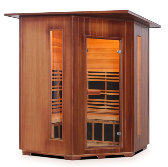Image urging readers to use the sauna with infrared heat