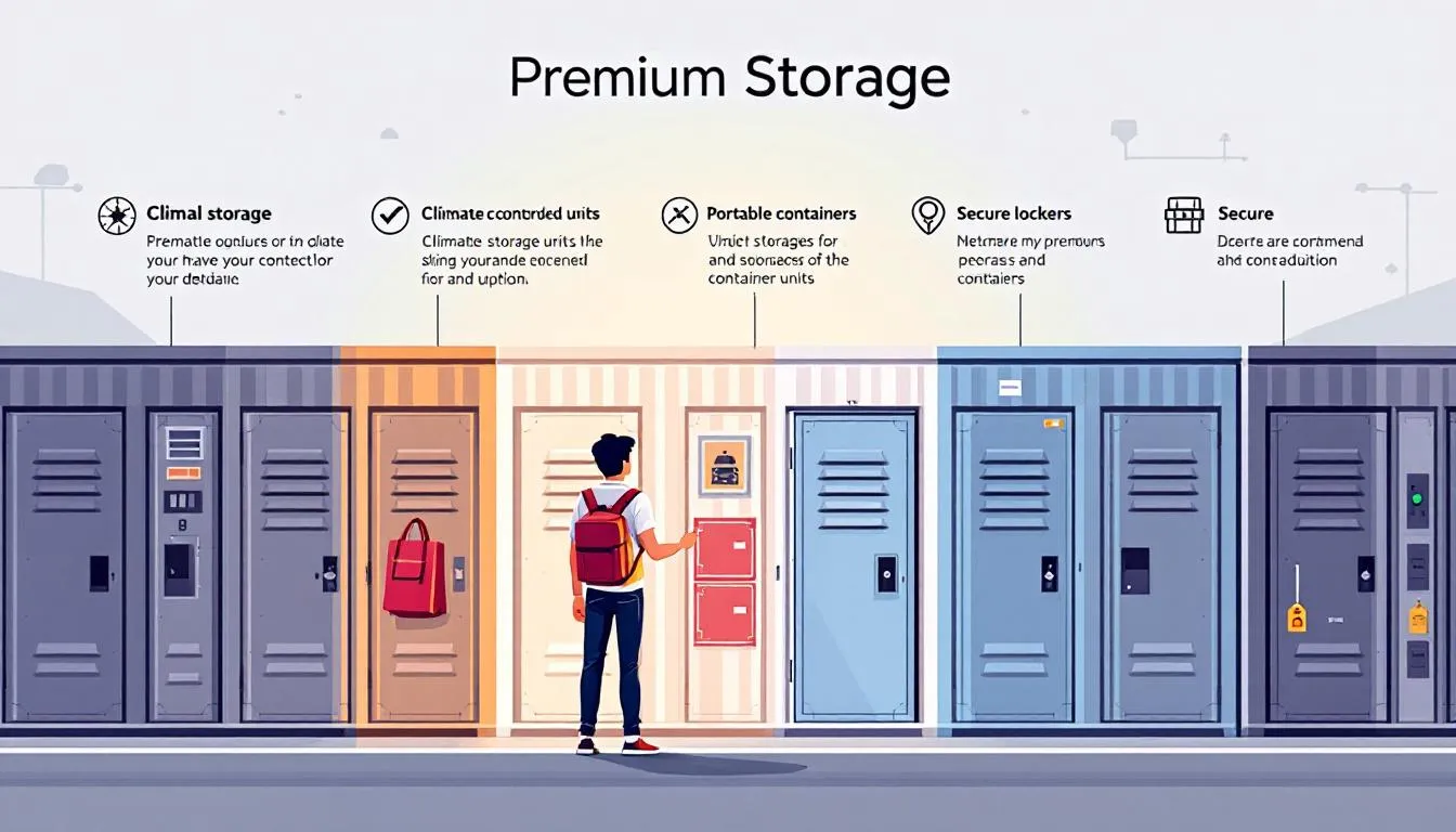 A student considering storage options during summer break, looking at various self storage units.