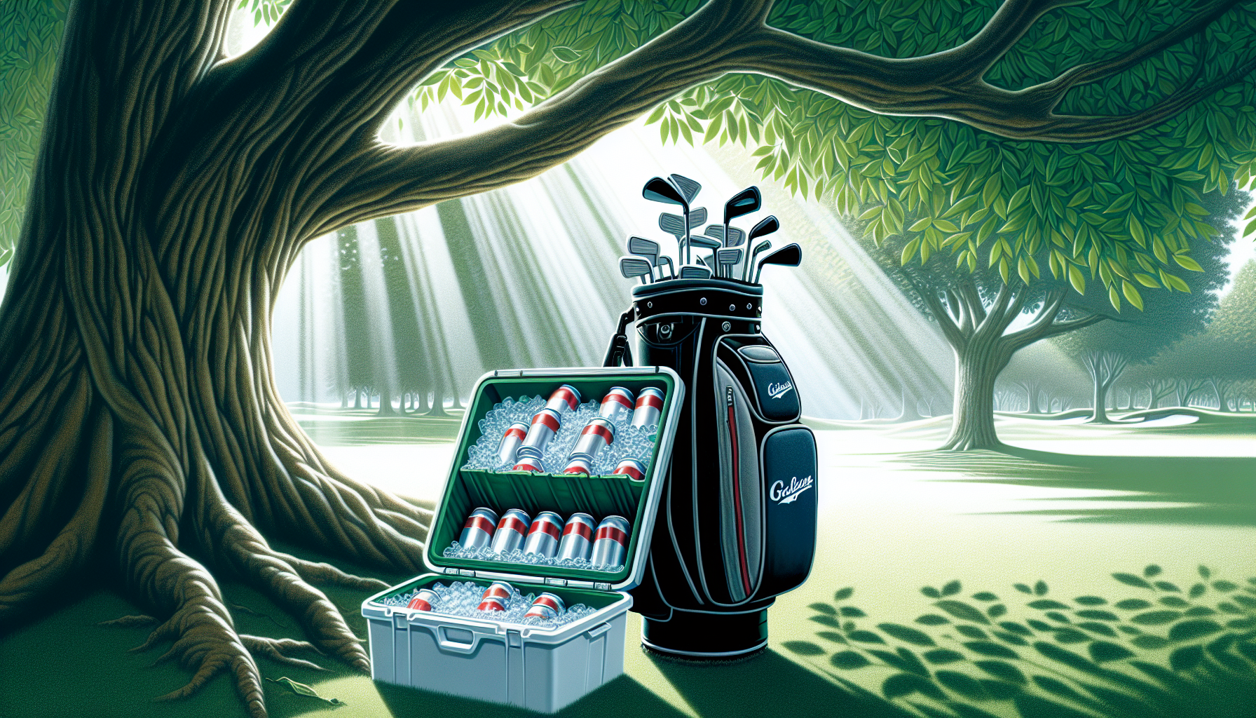 Maximizing golf bag cooler efficiency