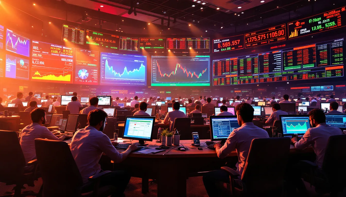 A visual representation of futures trading in India, showcasing various traders in action.