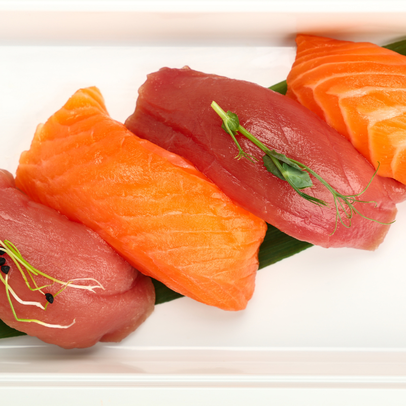 Image showing salmon and tuna fish for great nutritional value.