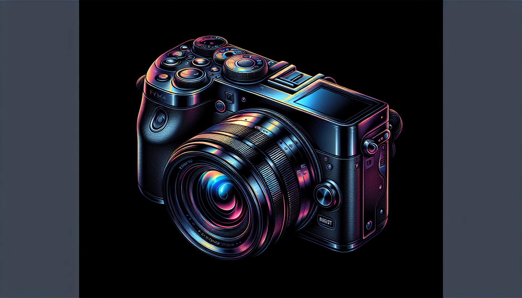 Illustration of a camera with reset button