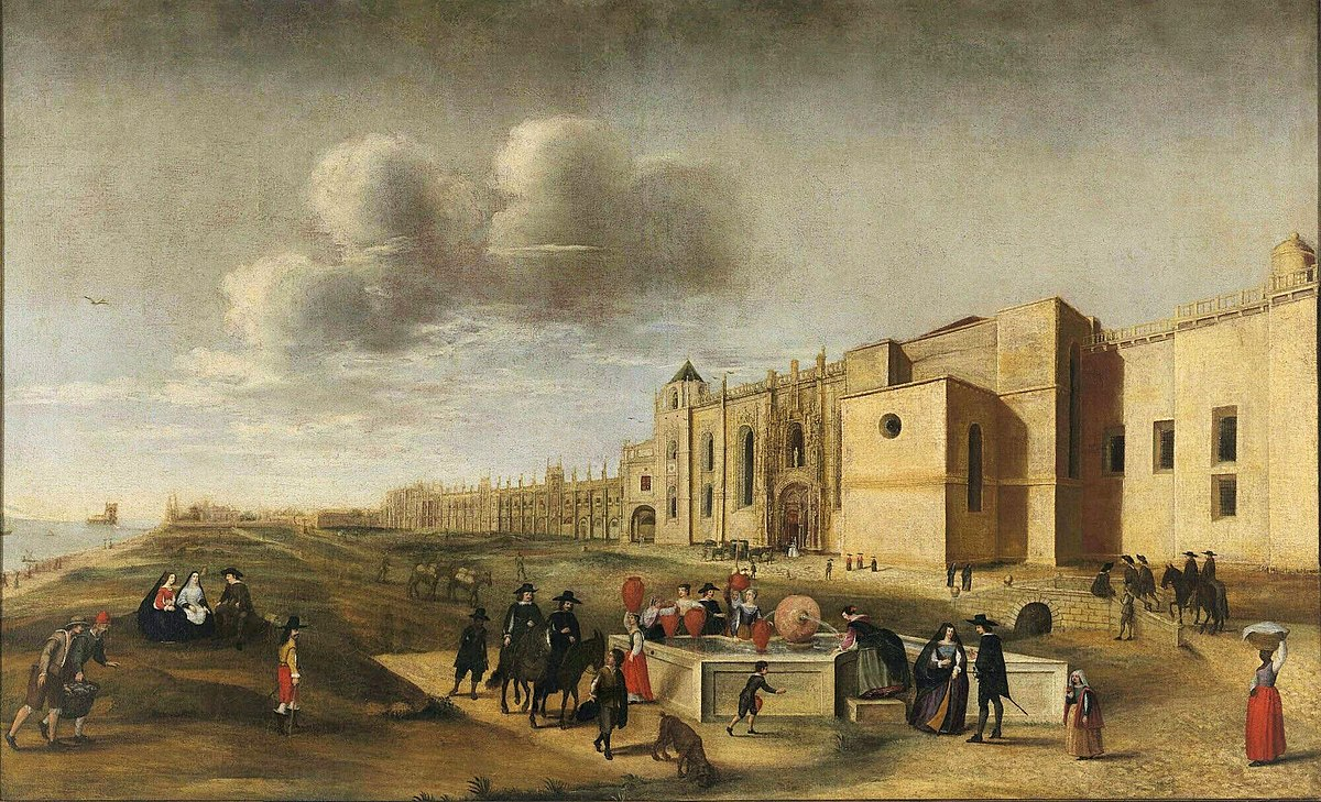 The building of the Jeronimos Monastery in Lisbon, Portugal