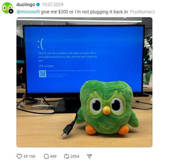 Duolingo nawiązuje dialog z Microsoftem