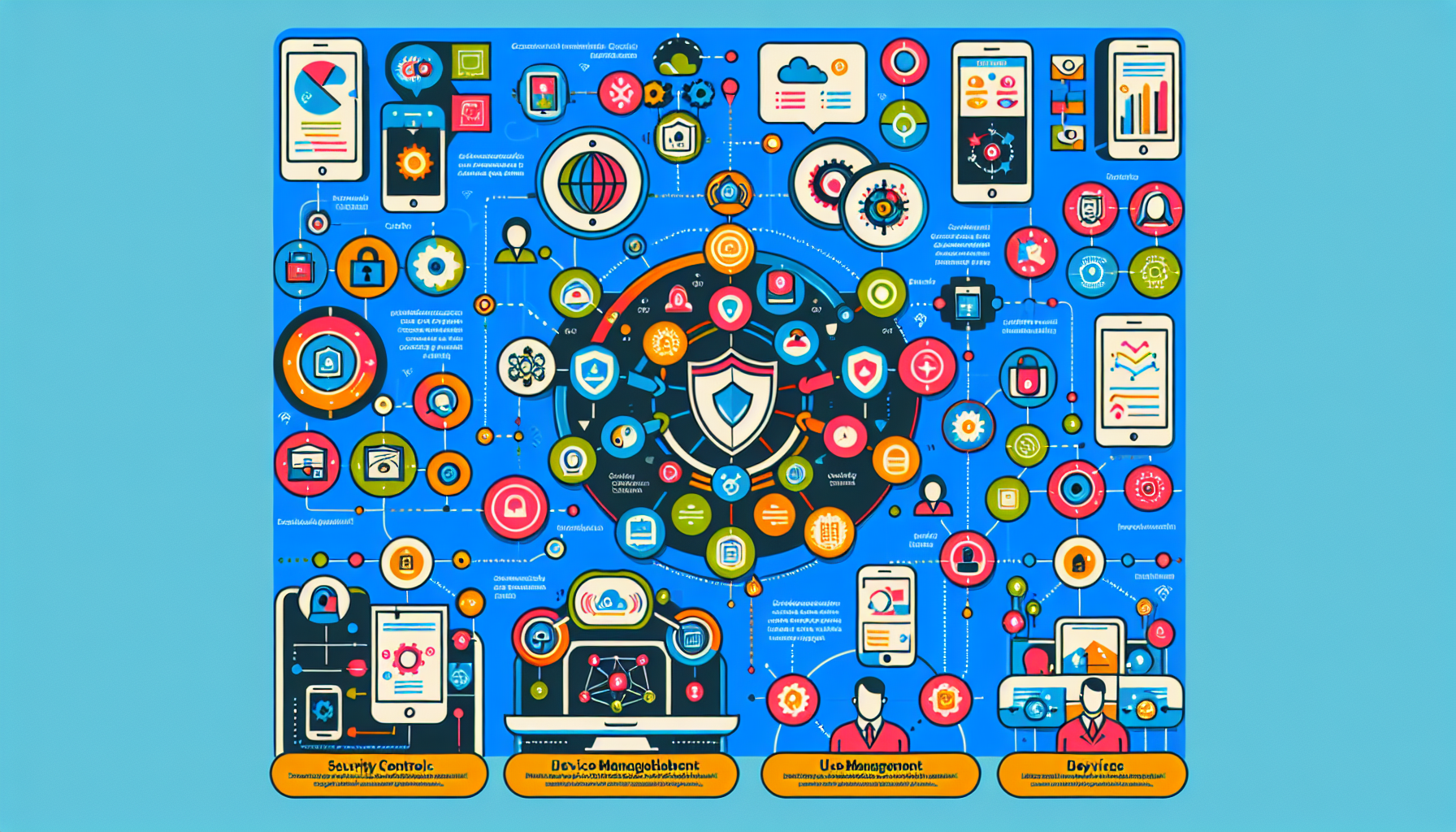 Key features of effective business MDM solutions depicted in a diagram.