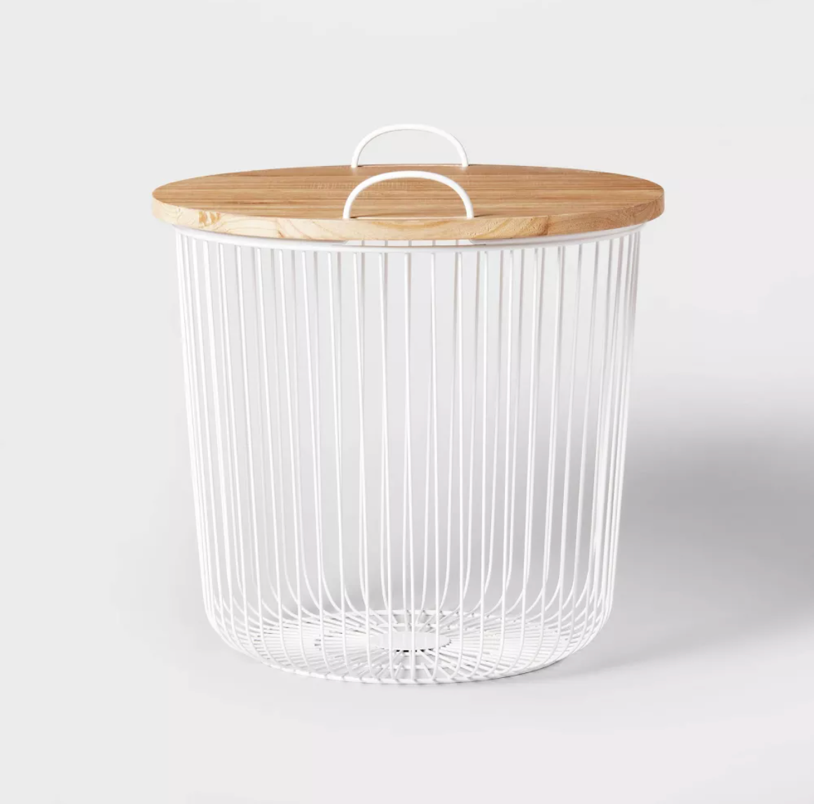 White Storage Floor Basket