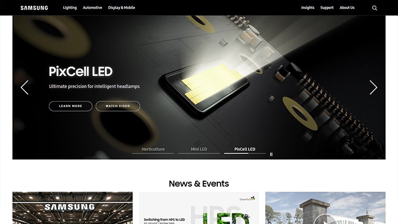 Home Page Samsung LED