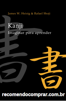 Capa de Kanji: Imaginar para Aprender, um bom livro para aprender o alfabeto japones.