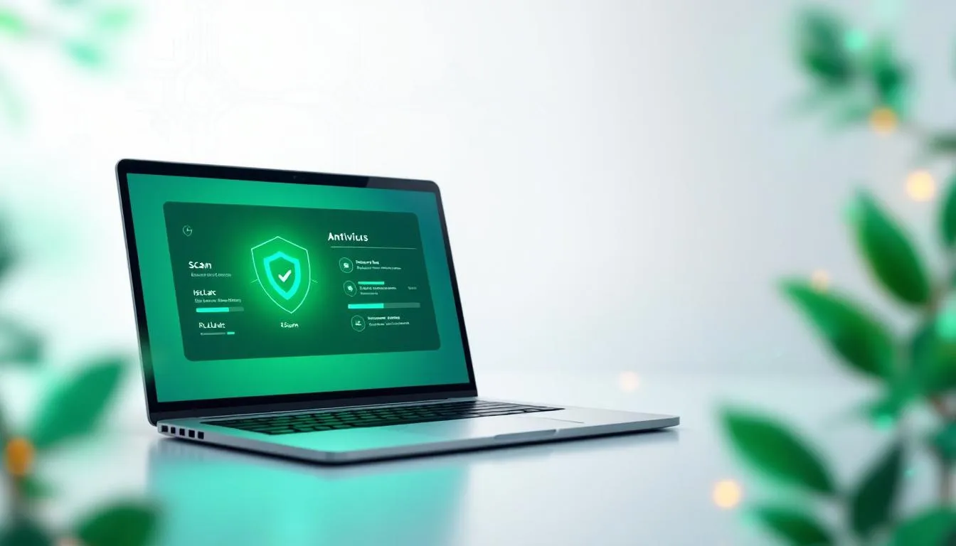 Un antivirus en cours d'ex&eacute;cution sur un ordinateur, prot&eacute;geant contre les virus et les menaces.