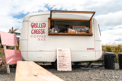 An old caravban that sells the most amazing toasties outside the Giants Causeway