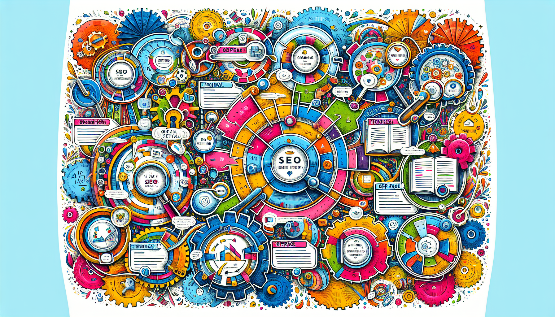 A visual representation of key components of effective SEO.