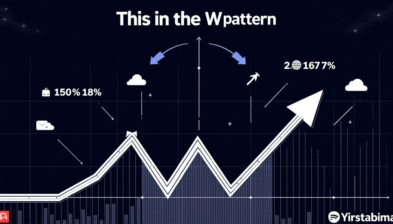 An illustration of the W pattern trading formation.