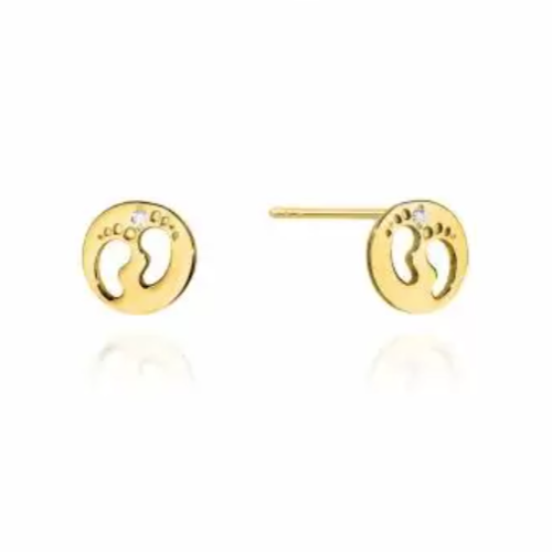 Maži auksiniai auskarai su deimantais – pirmasis papuošalas mergaitei – fashiongold.lt