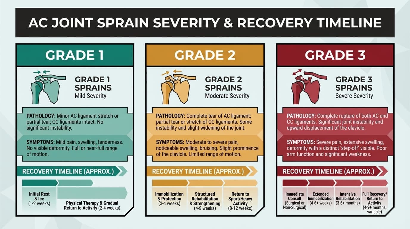 AC Joint Sprains (Grade 1 to 3)