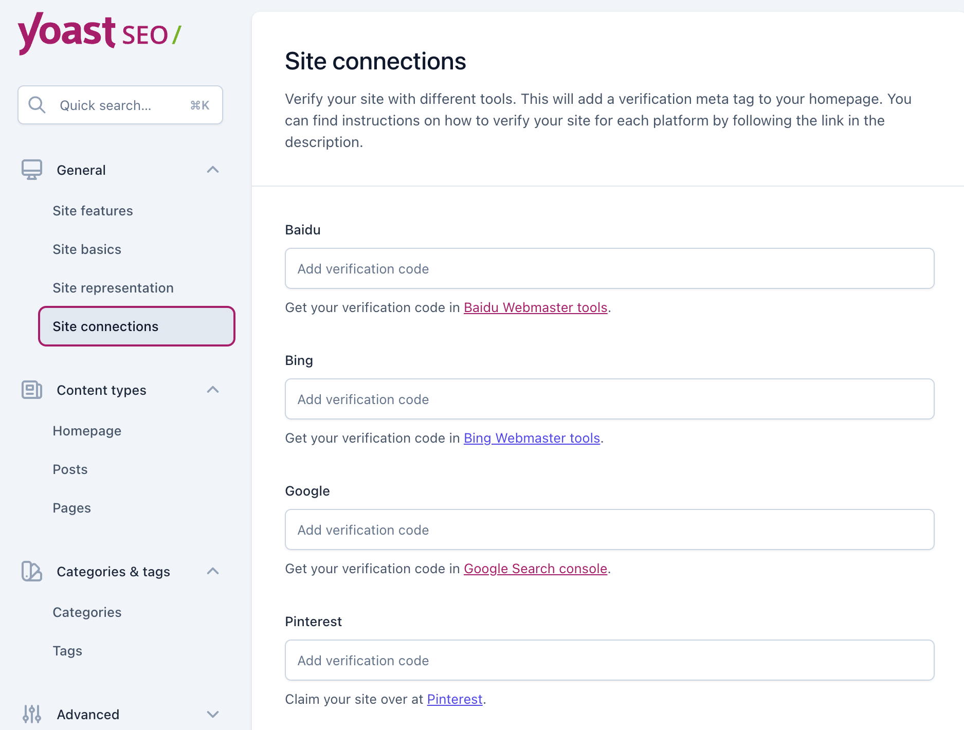 Connect WordPress to Google and other search engines