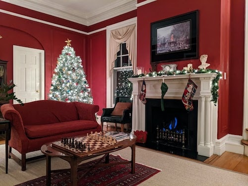 A cozy fire at Stanton House Inn awaits your arrival out of the cold