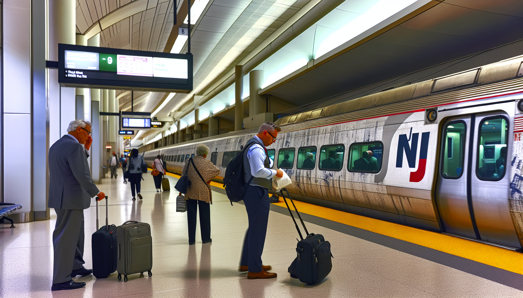 NJ Transit train at Newark Liberty International Airport