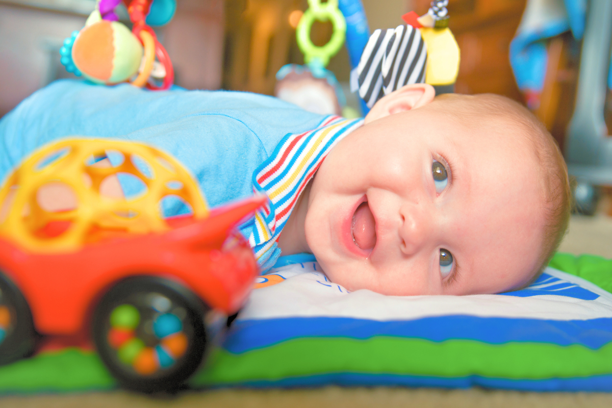 Baby doing Tummy Time