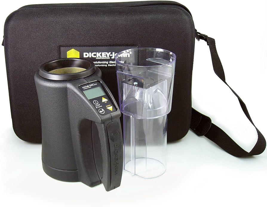 An image of the Dickey John moisture tester, an essential tool for customer support and services in the agriculture industry.