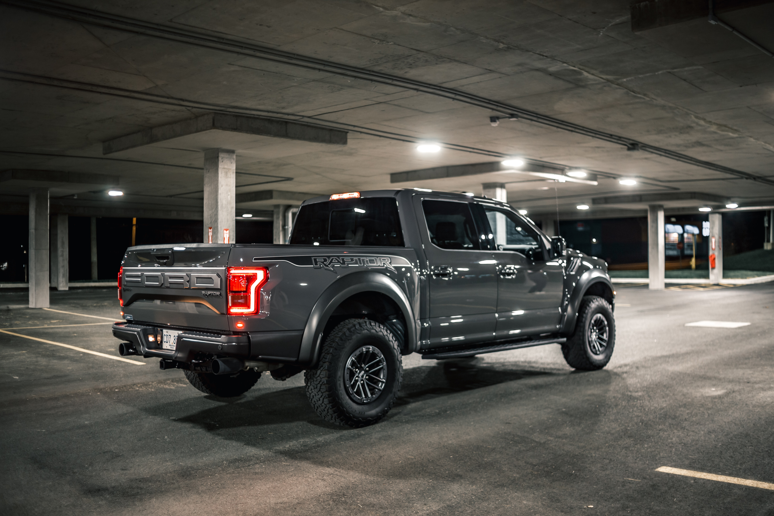 Pickup truck with cool grill lights