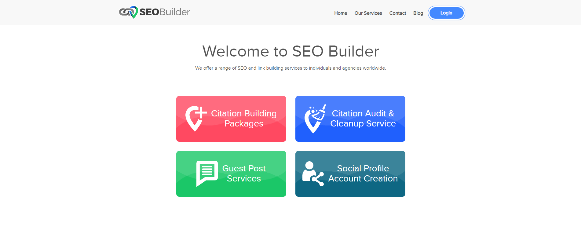 seo builder homepage