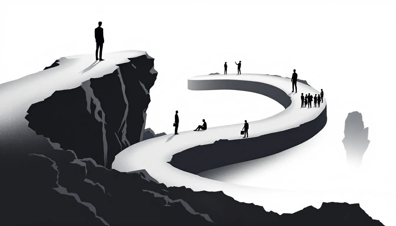 An illustration depicting the evolution of coaching in leadership, showcasing various leadership styles and coaching practices.