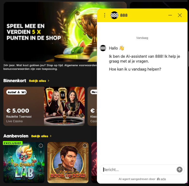 888casino klantenservice