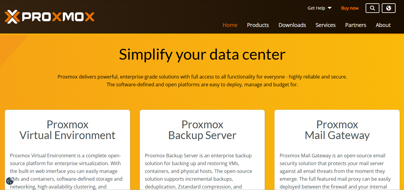 Proxmox VE virtualization platform