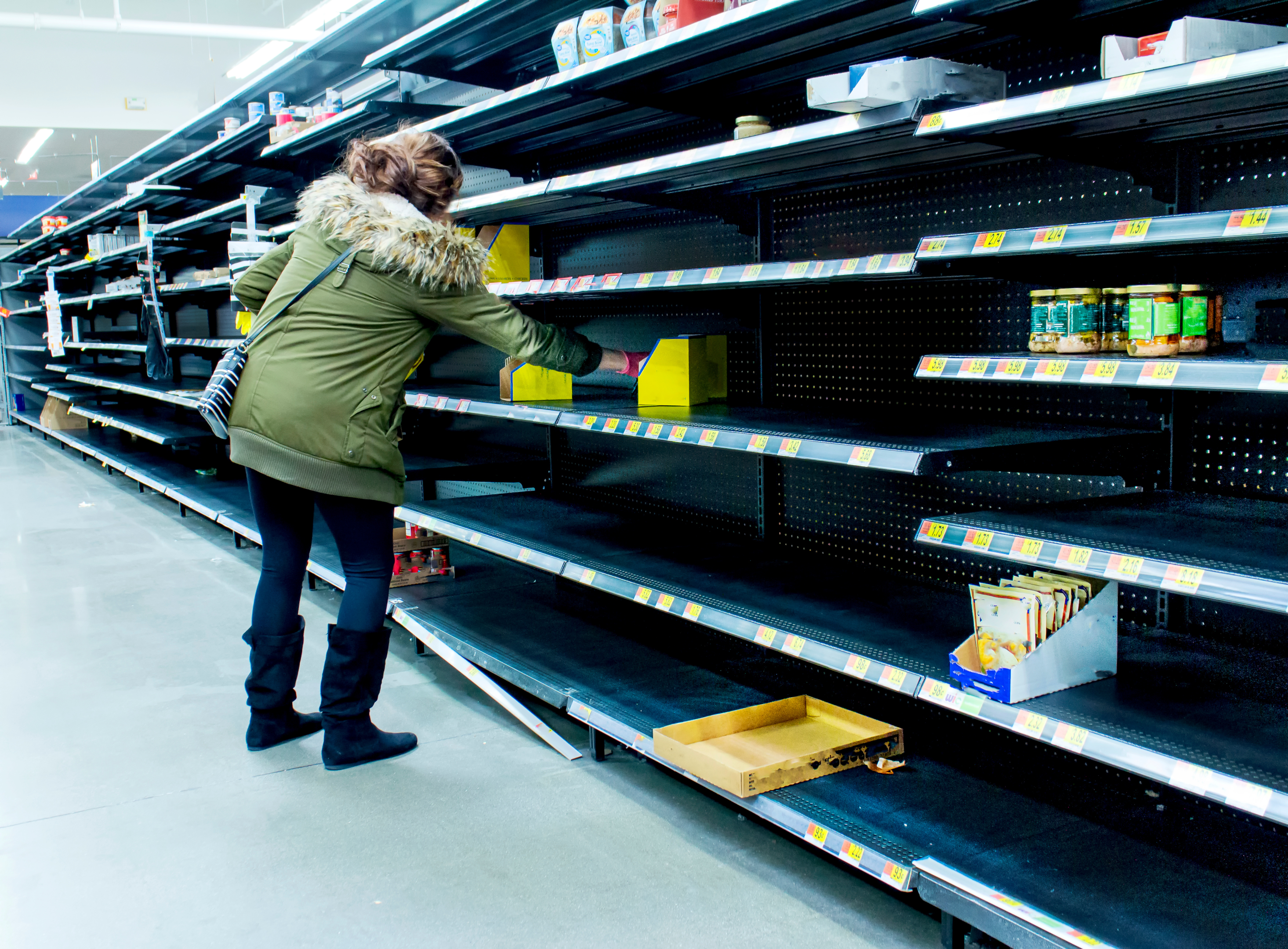 Empty shelves at grocery stores are emblematic of supply chain disruption.