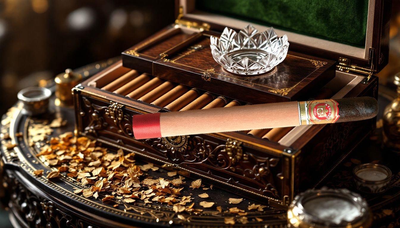 A well-organized humidor storing Arturo Fuente Anejo cigars.