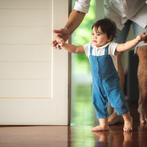 Toddler learning to walk