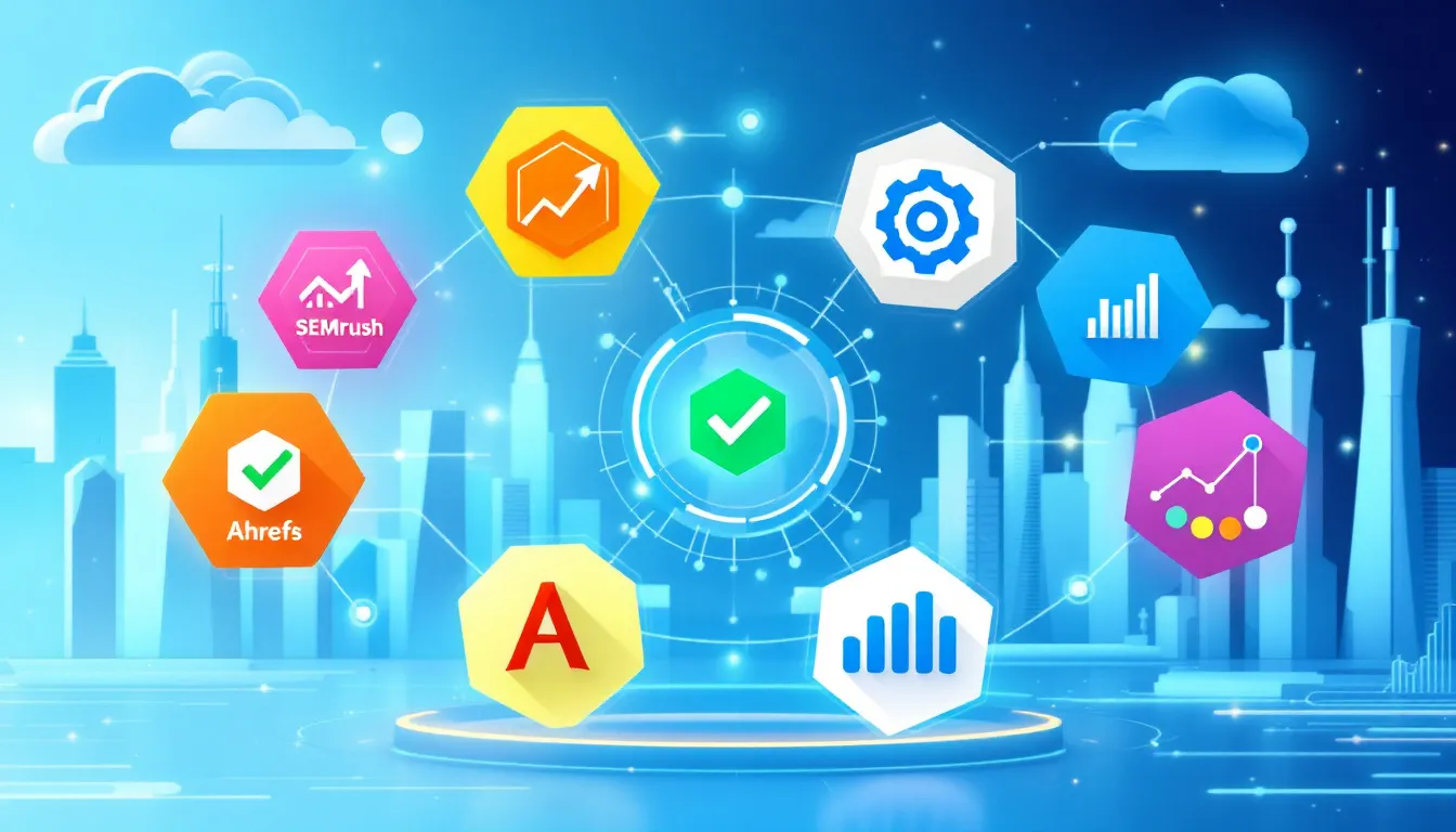 Eine Übersicht der besten KI-Tools für SEO, dargestellt in einer grafischen Form.