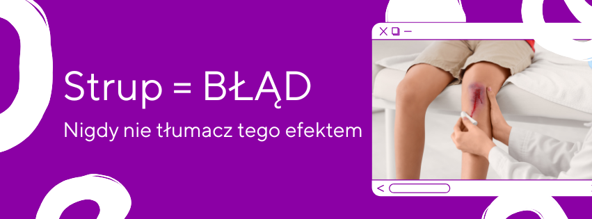 strup po laserze błąd parametry