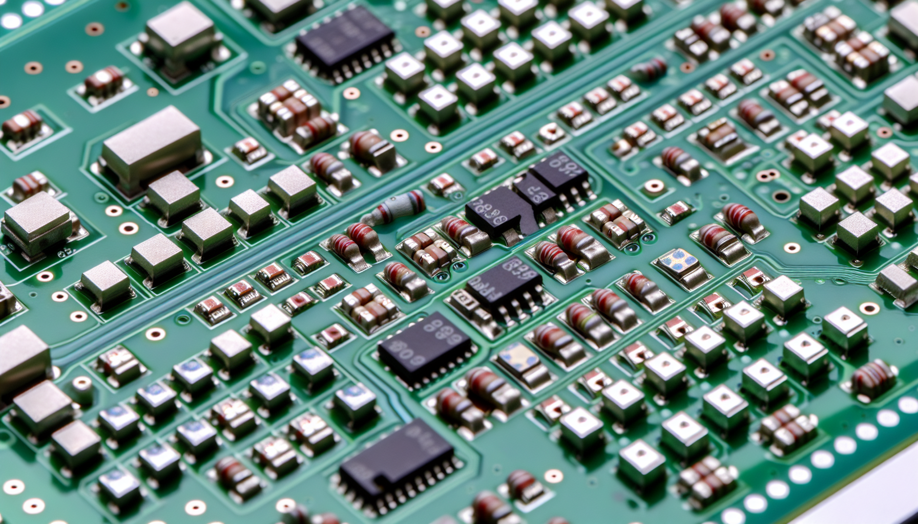 Surface mounted components in LED PCB