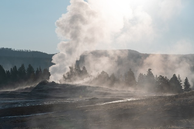 yellowstone national park, geyser, geothermal area