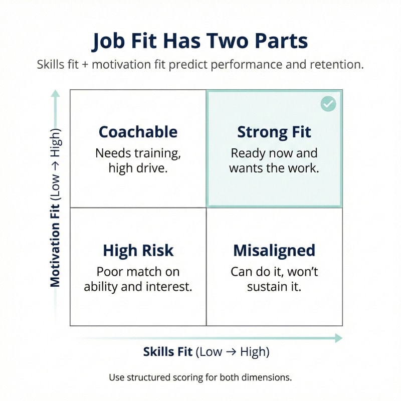 Job fit assessment factors: skills fit and motivation fit
