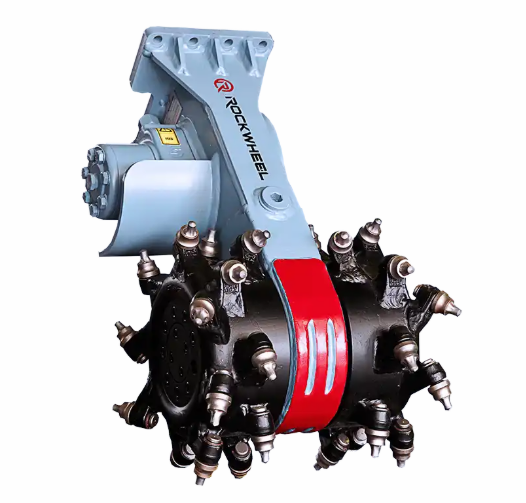 Twin drum mixer attachment or excavators
