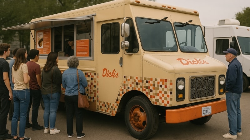 Food truck wrapped in vinyl film having more sales