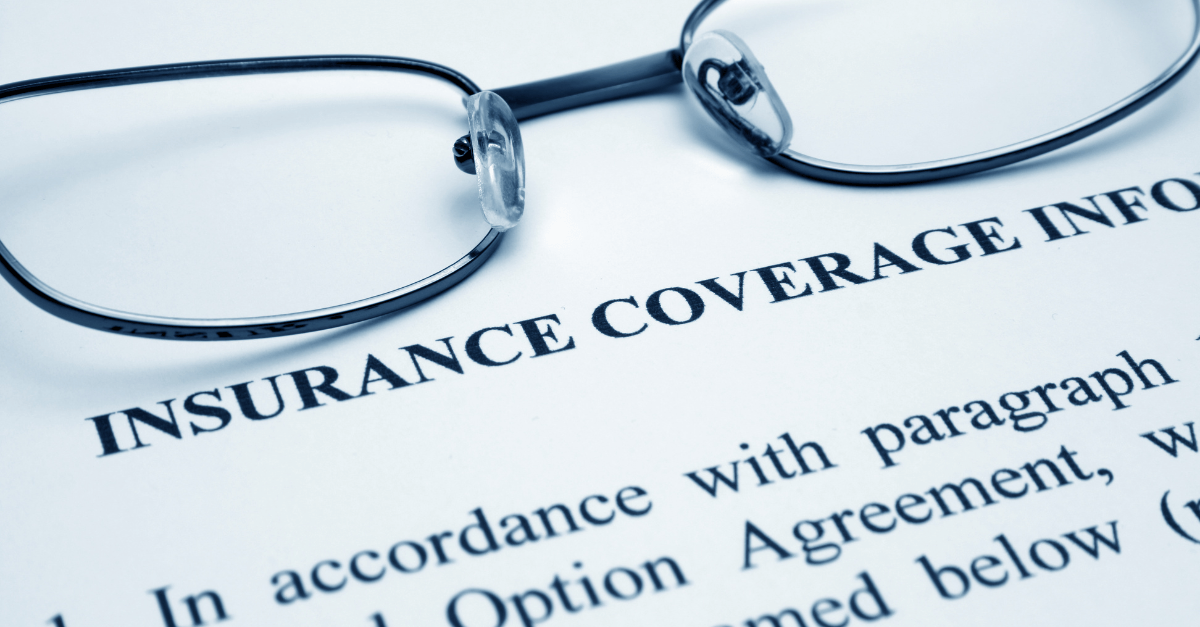 Image of an insurance coverage document 