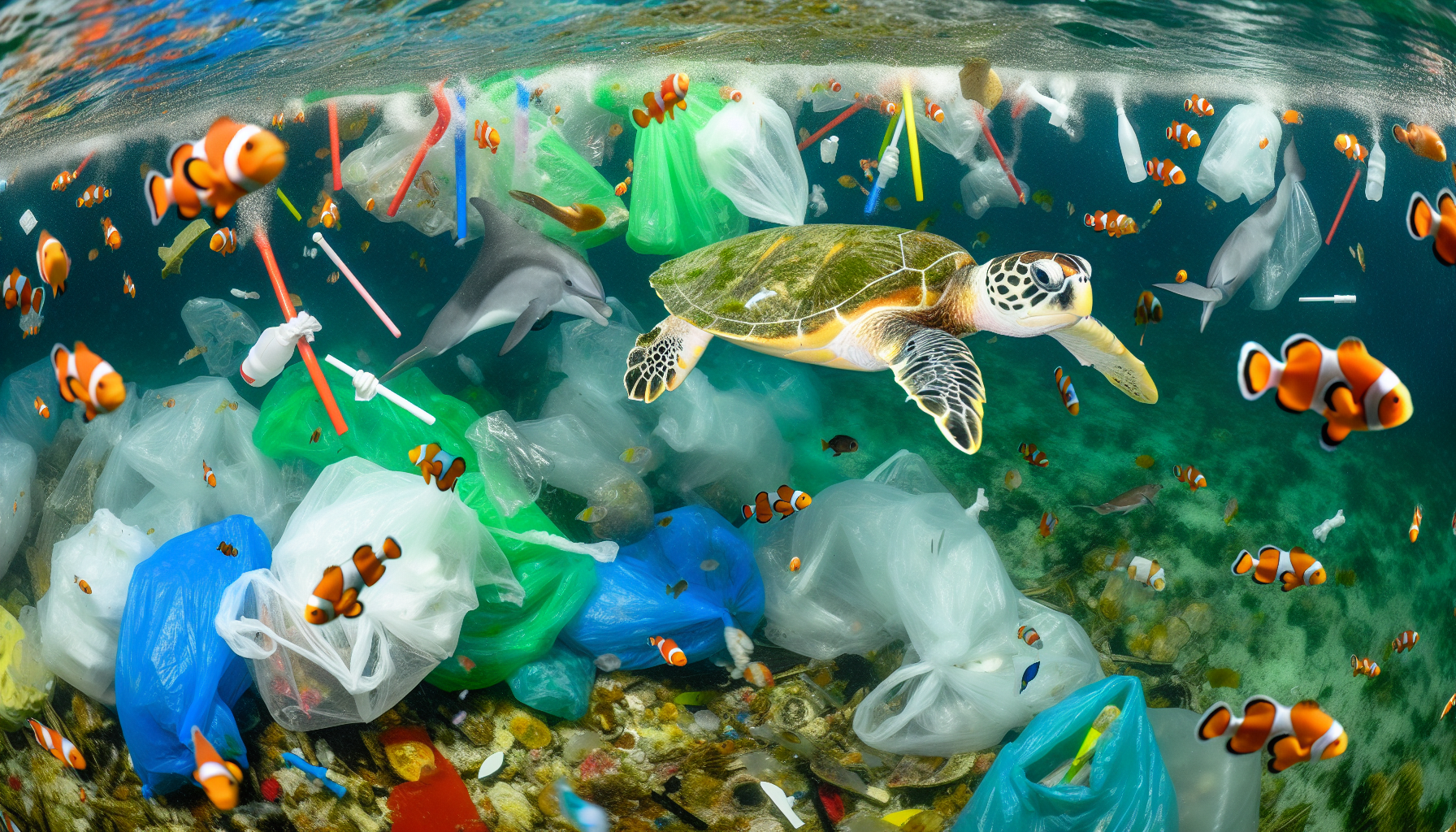 Plastic pollution in marine ecosystem