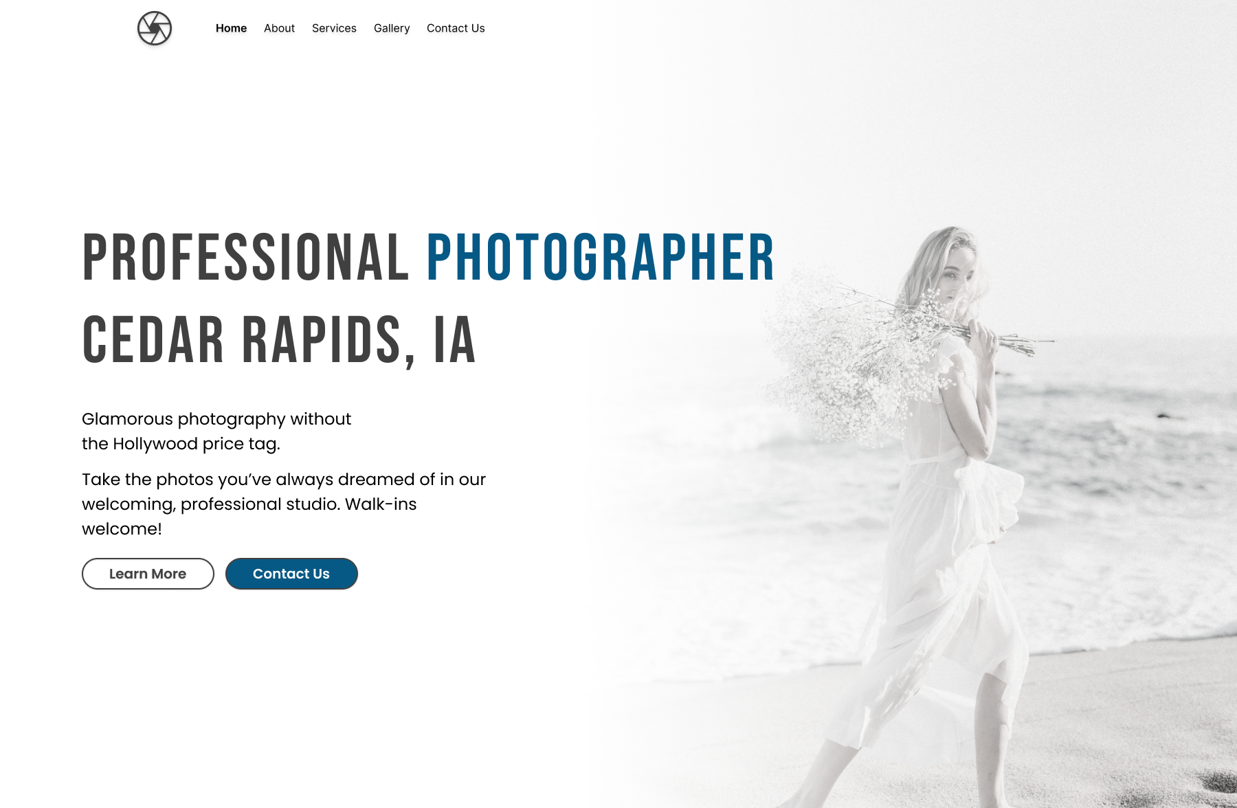 Website design with just enough color