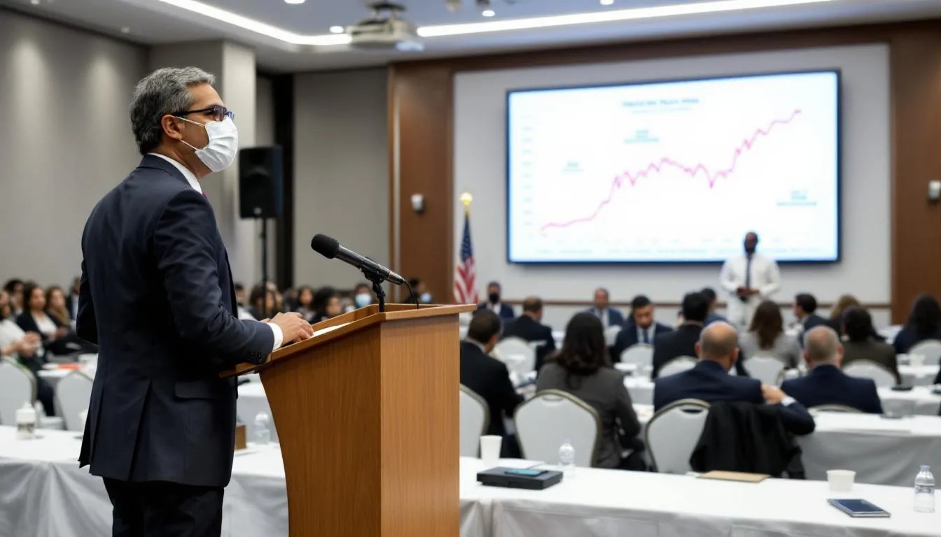 Dr. Jay Varma, New York City's chief medical officer, is addressing public health officials at a briefing focused on pandemic prevention during the COVID-19 crisis. He emphasizes the importance of vaccines and the need for New Yorkers to stay vigilant against the spread of the virus while rejecting dangerous extremist efforts that malign public health initiatives.