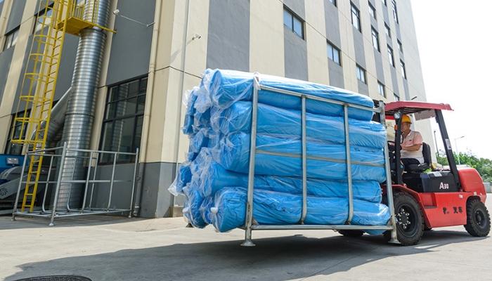 Bulk towels are being transported 