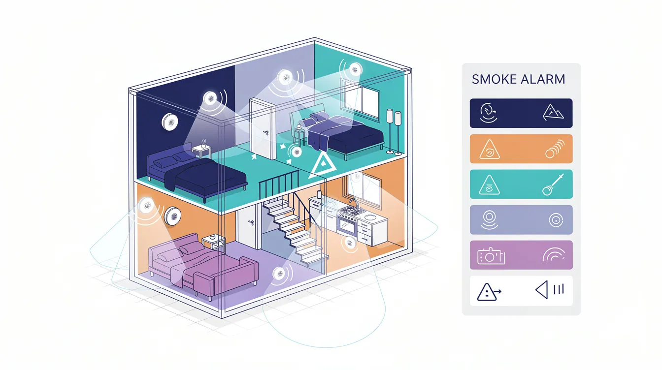 Legal requirements and standards for smoke alarm placement.
