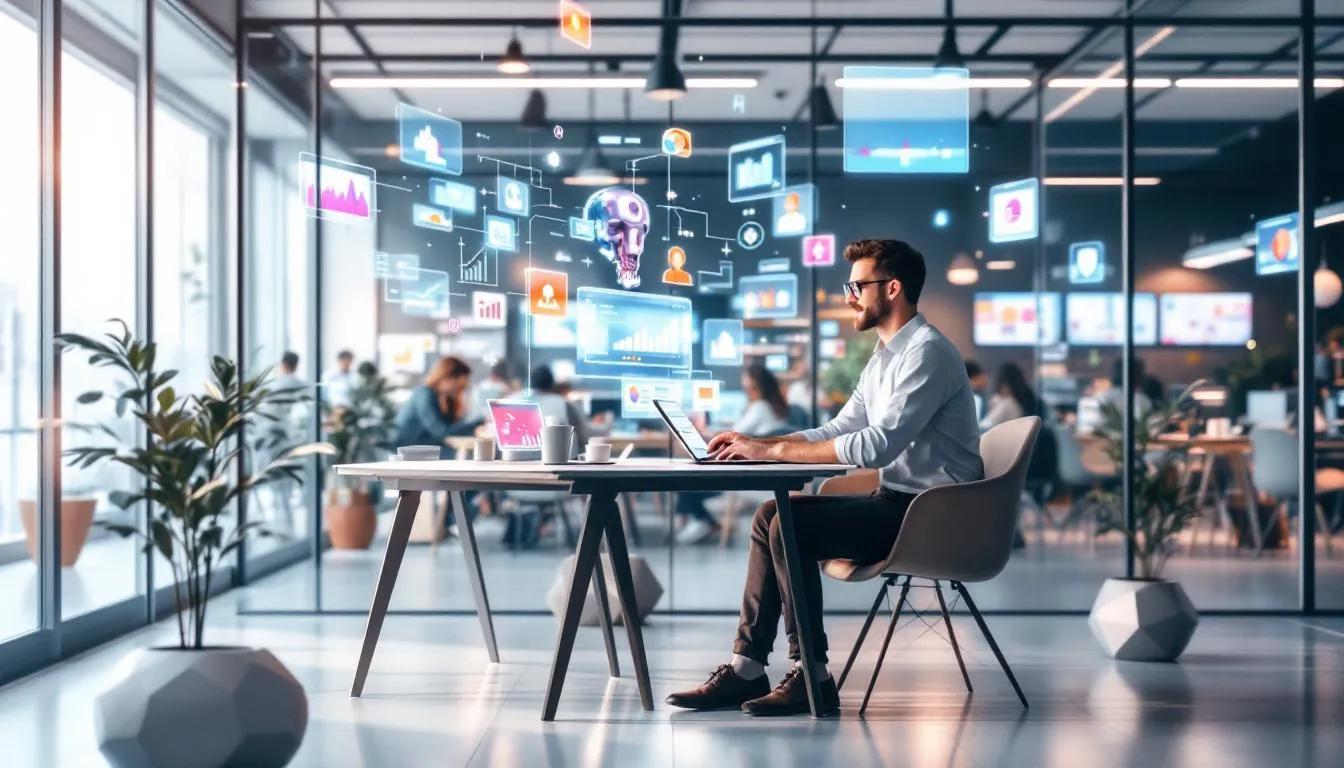 A small business owner implementing AI automation in daily operations