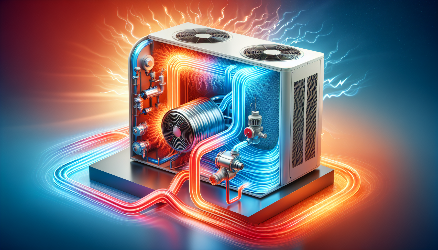 Illustration of heat pump technology