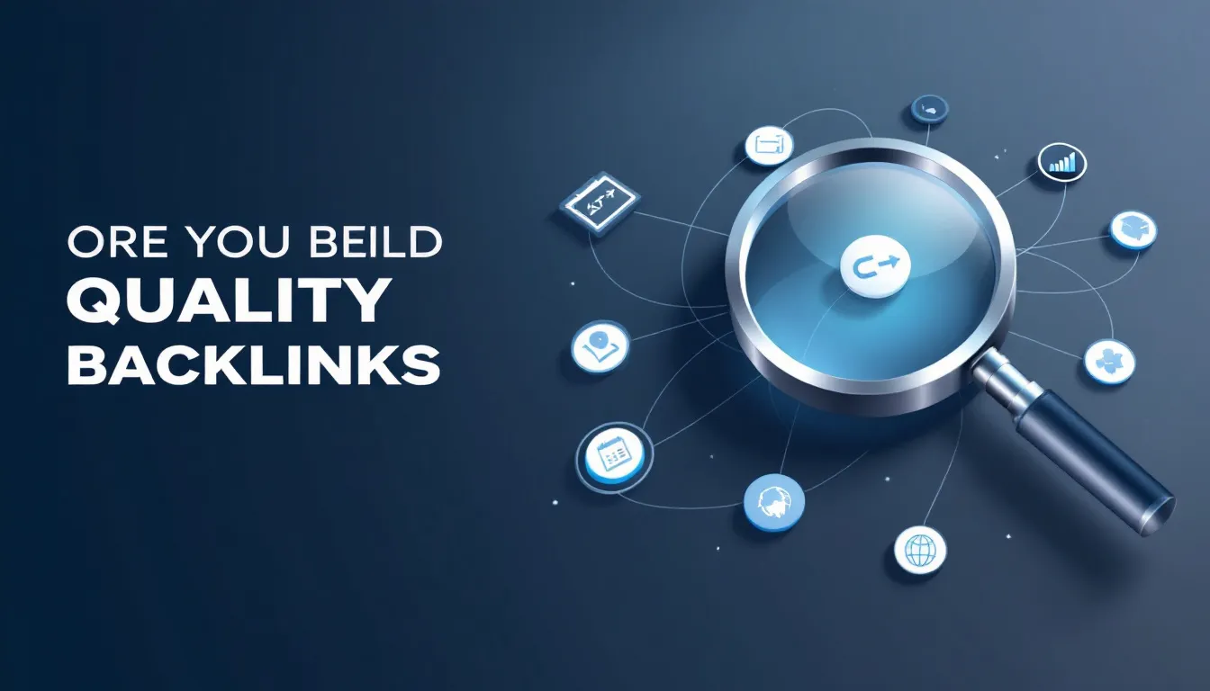 A visual guide on building quality backlinks for medical SEO.