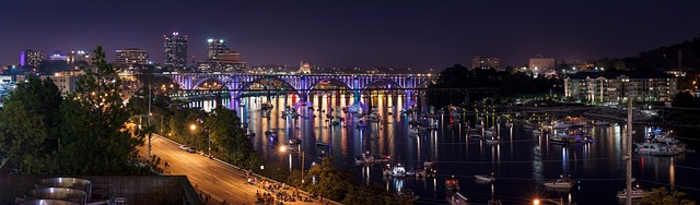knoxville, panoramic, reflection